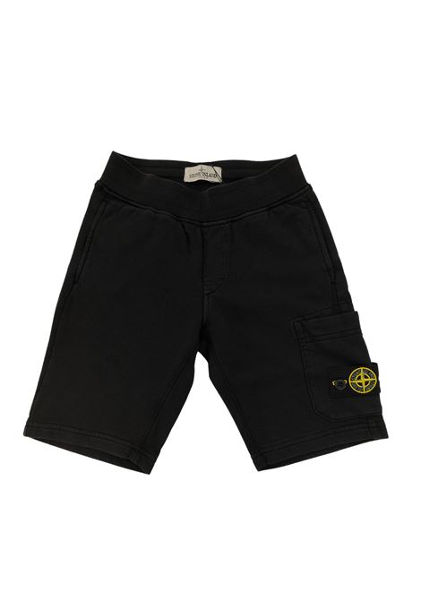 Stone  Felpa Bermuda S ブラック Stone Island - Cotton Fleece Bermuda Shorts | HBX